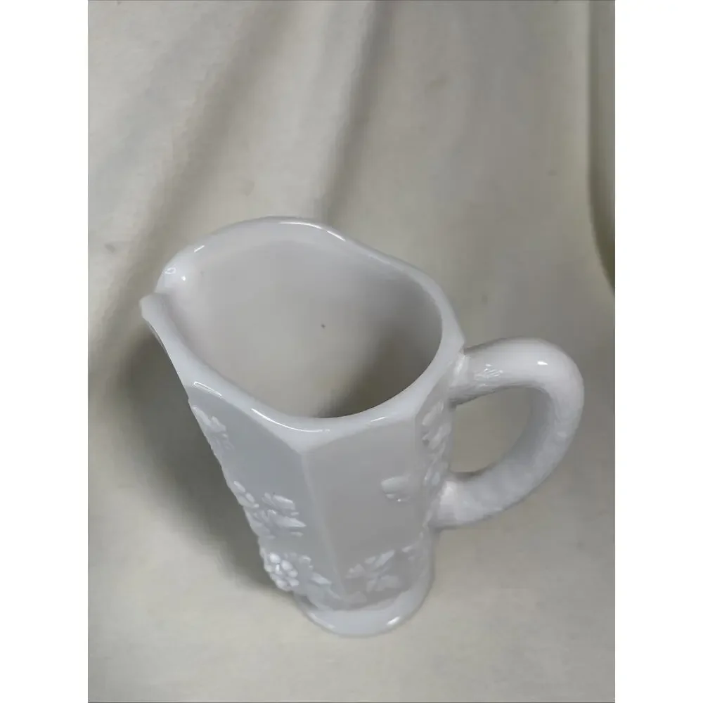 Vintage Westmoreland Milk Glass Paneled 8